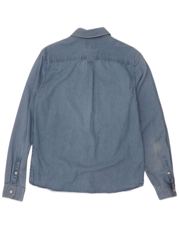Camicia di jeans vestibilità regolare da uomo Calvin Klein Jeans in cotone blu medio