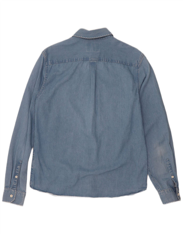 Camicia di jeans vestibilità regolare da uomo Calvin Klein Jeans in cotone blu medio