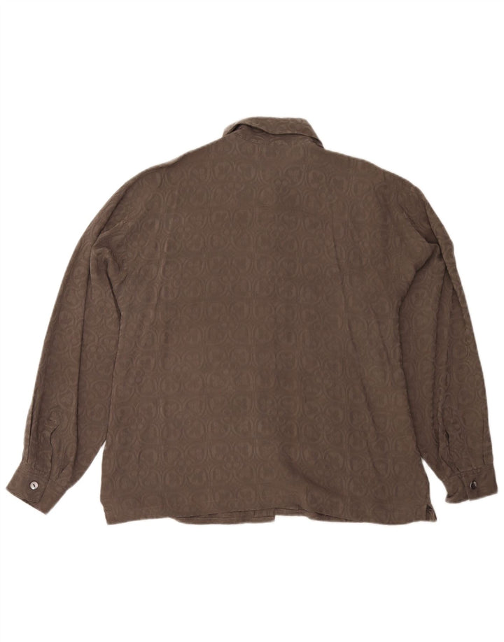 Camicia da donna Alberto Fabiani UK 14 grande grigio floreale
