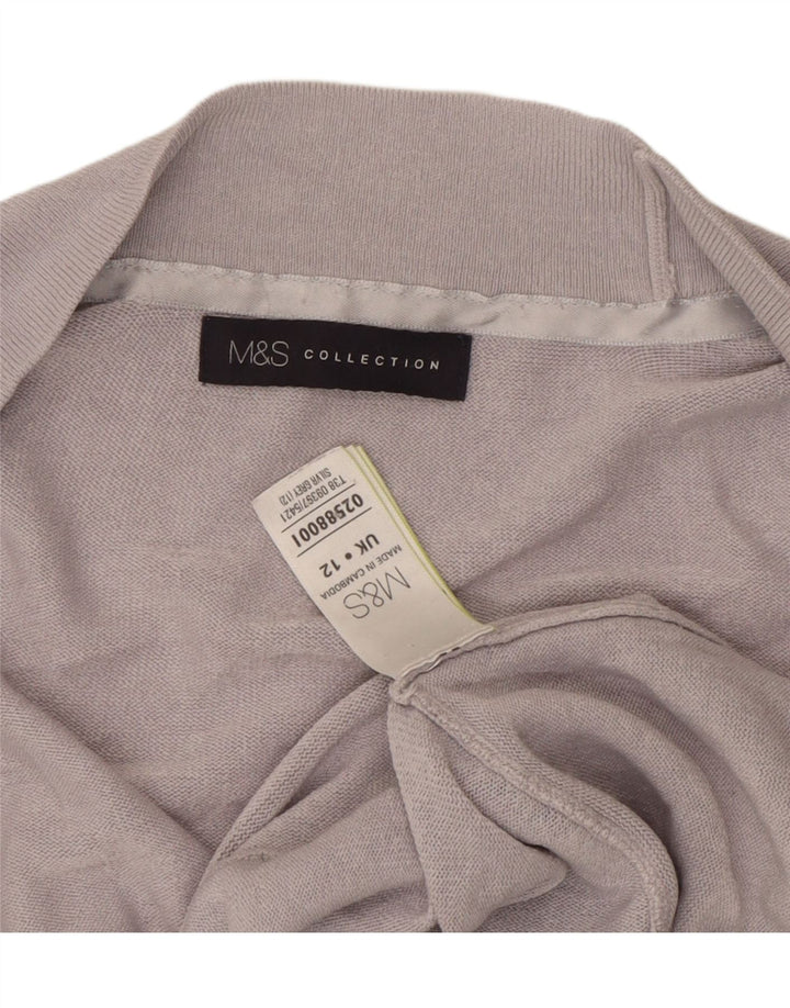 Maglione cardigan aperto da donna Marks & Spencer UK 12 Acrilico grigio medio