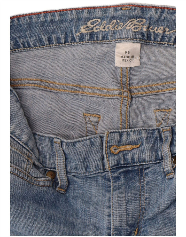 Jeans dritti curvy da donna Eddie Bauer US 6 medio W28 L29 cotone blu