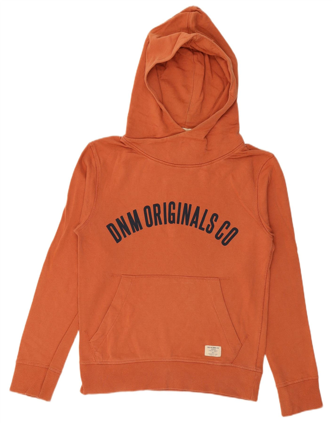 JACK & JONES Felpa con cappuccio grafica da uomo piccola arancione