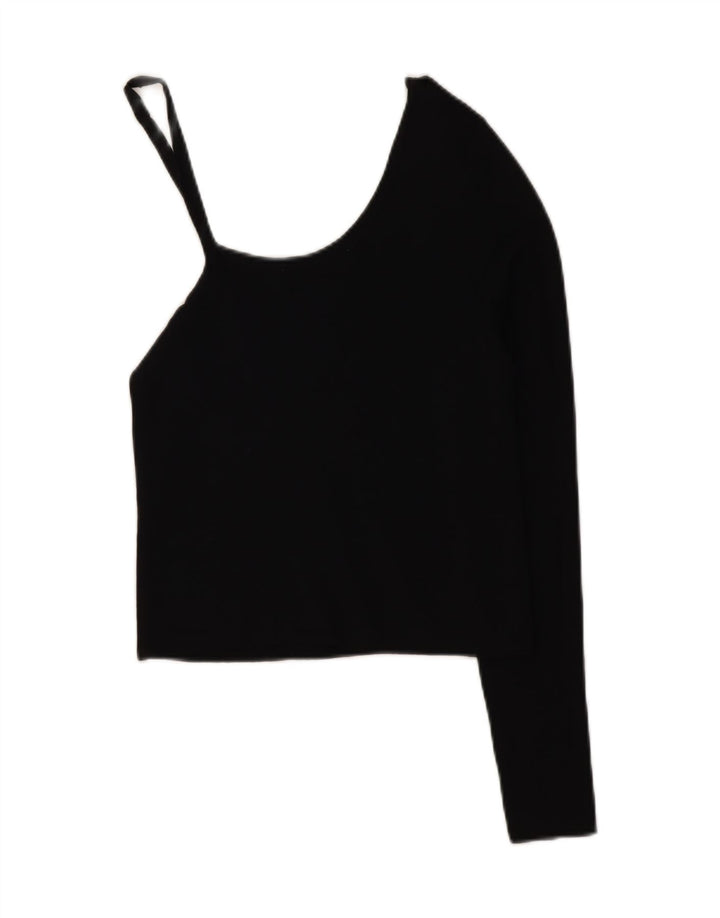 Top corto monospalla da donna Zara UK 8 piccolo nero