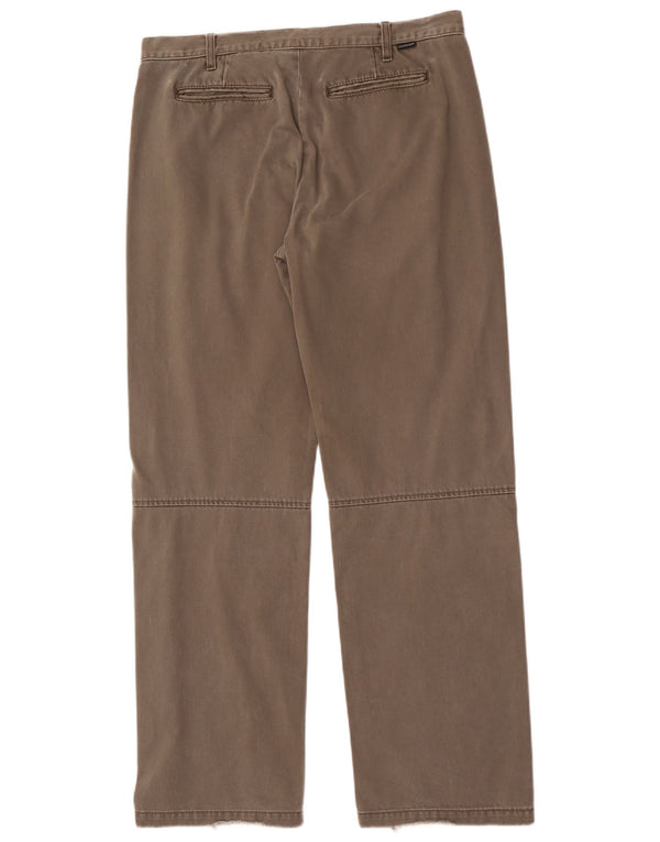 Pantaloni chino dritti da uomo Calvin Klein W34 L33 Grigi