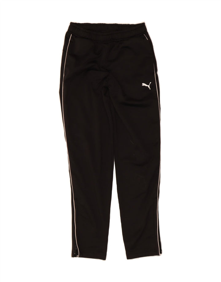 PUMA Boys Tracksuit Trousers 13-14 Years Black Polyester Vintage Puma and Second-Hand Puma from Messina Hembry 