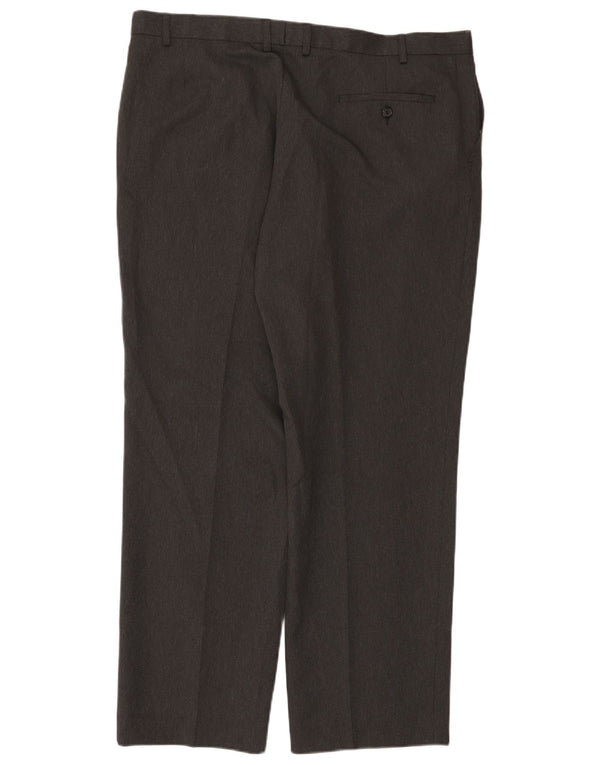 Pantaloni da abito dritti da uomo Marks & Spencer W40 L31 poliestere nero