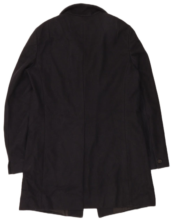 ALL SAINTS Mens Overcoat UK 40 Large Black Wool