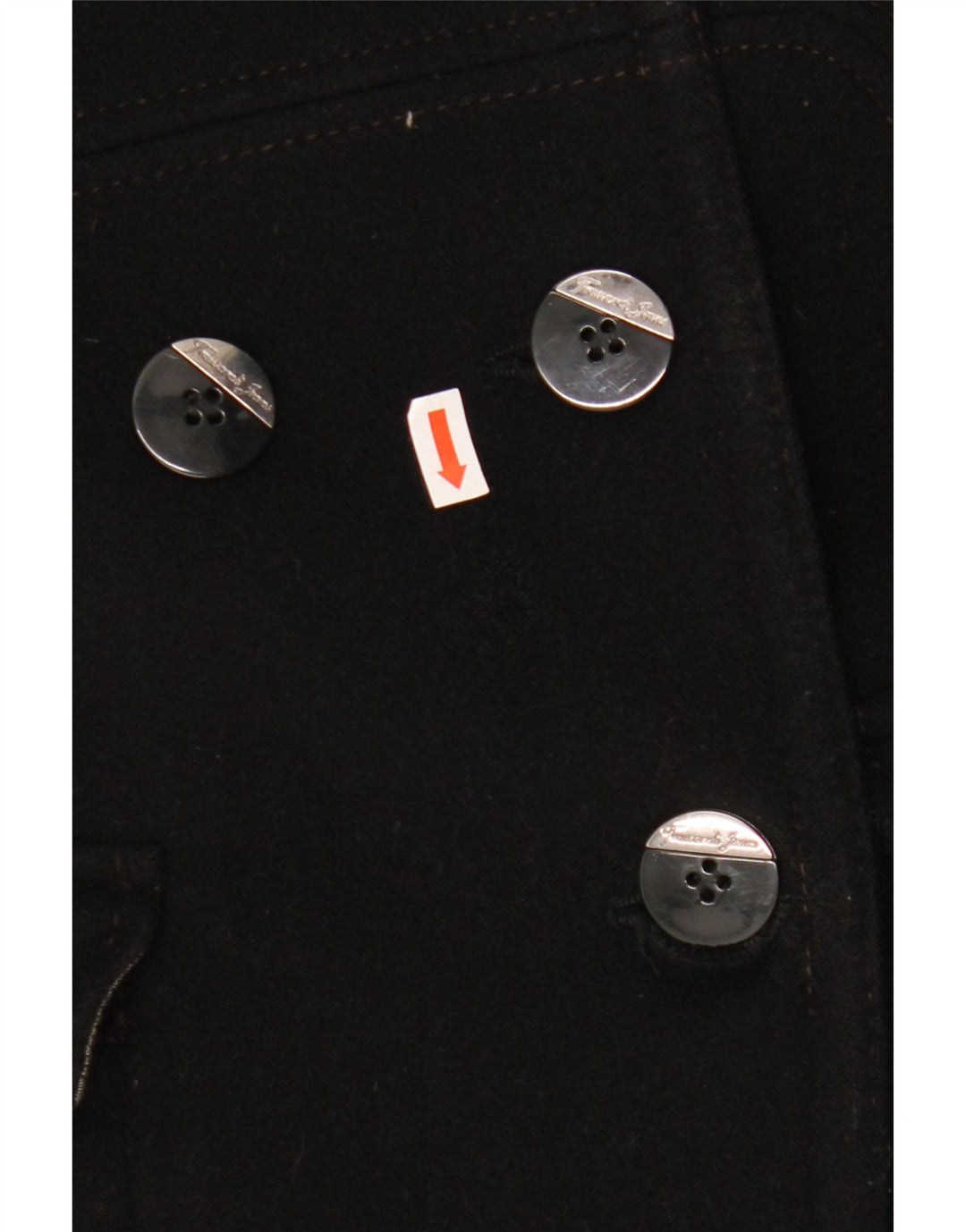 Cappotto Doppiopetto Donna Trussardi Jeans IT 44 Medio Lana Nero