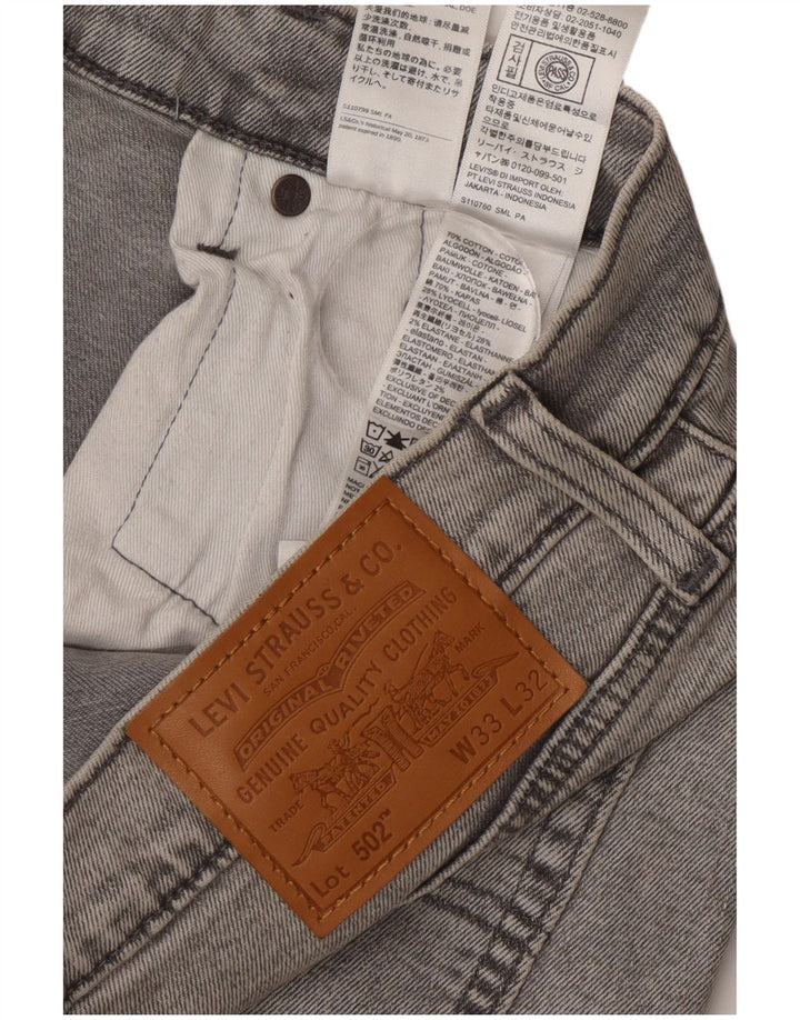 Levi's Uomo 502 Jeans affusolati W33 L32 Cotone grigio