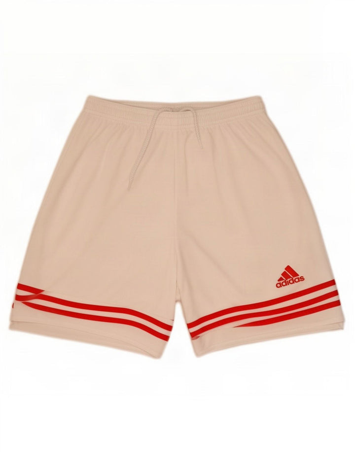Pantaloncini sportivi Adidas Climalite da uomo di colore bianco medio in poliestere