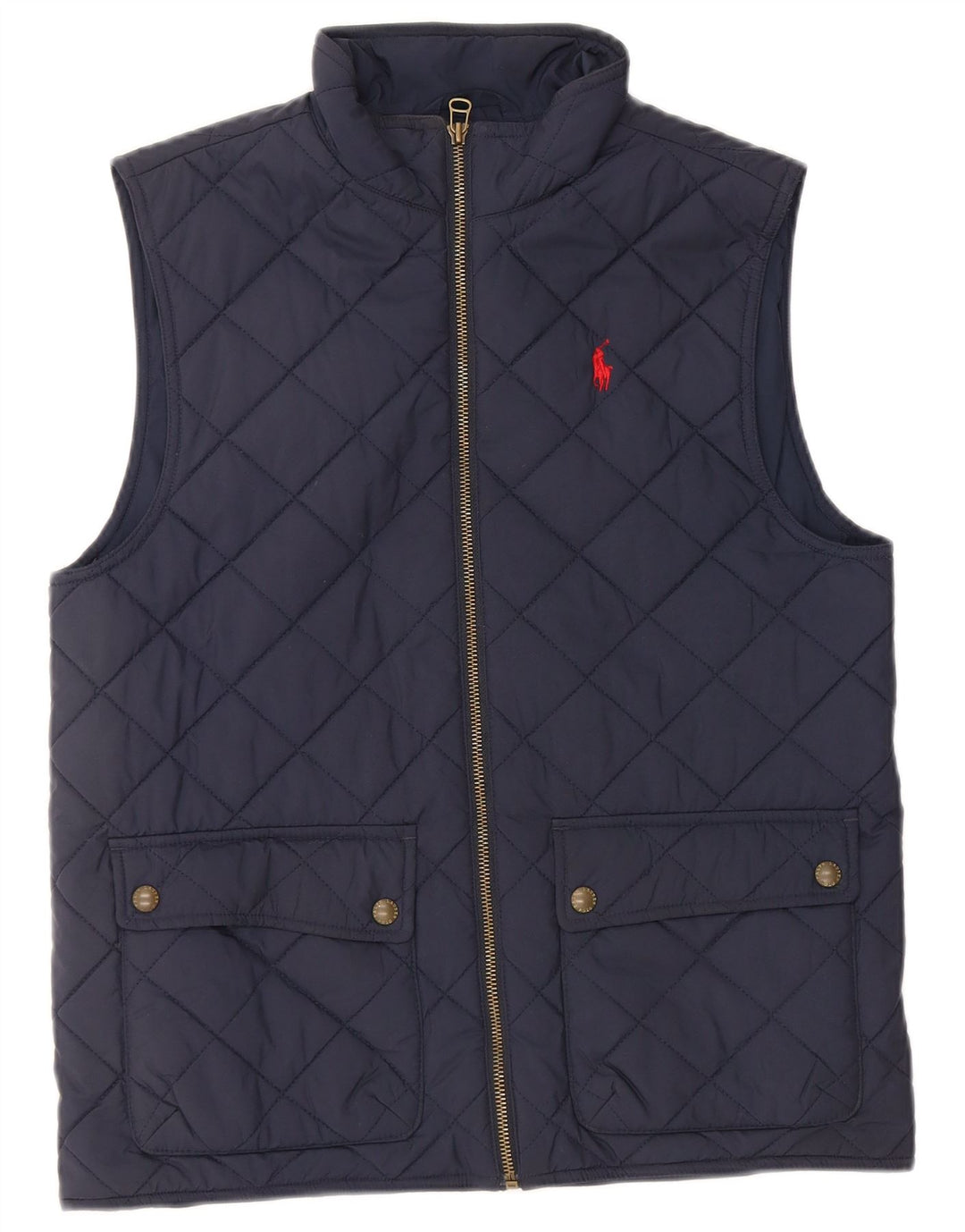 Polo Ralph Lauren Gilet trapuntato per ragazzi 14-15 anni Grande in poliestere blu navy