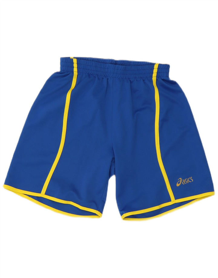 Pantaloncini sportivi da uomo Asics grandi in poliestere color block blu