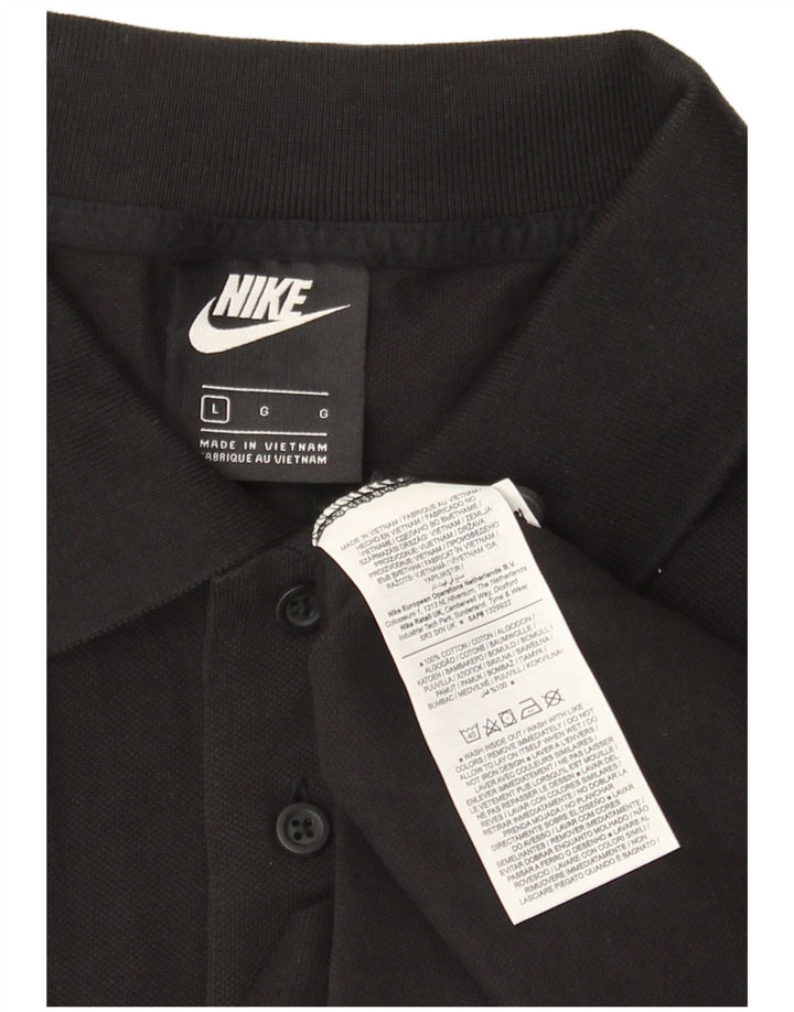 Polo Nike da uomo grande in cotone nero