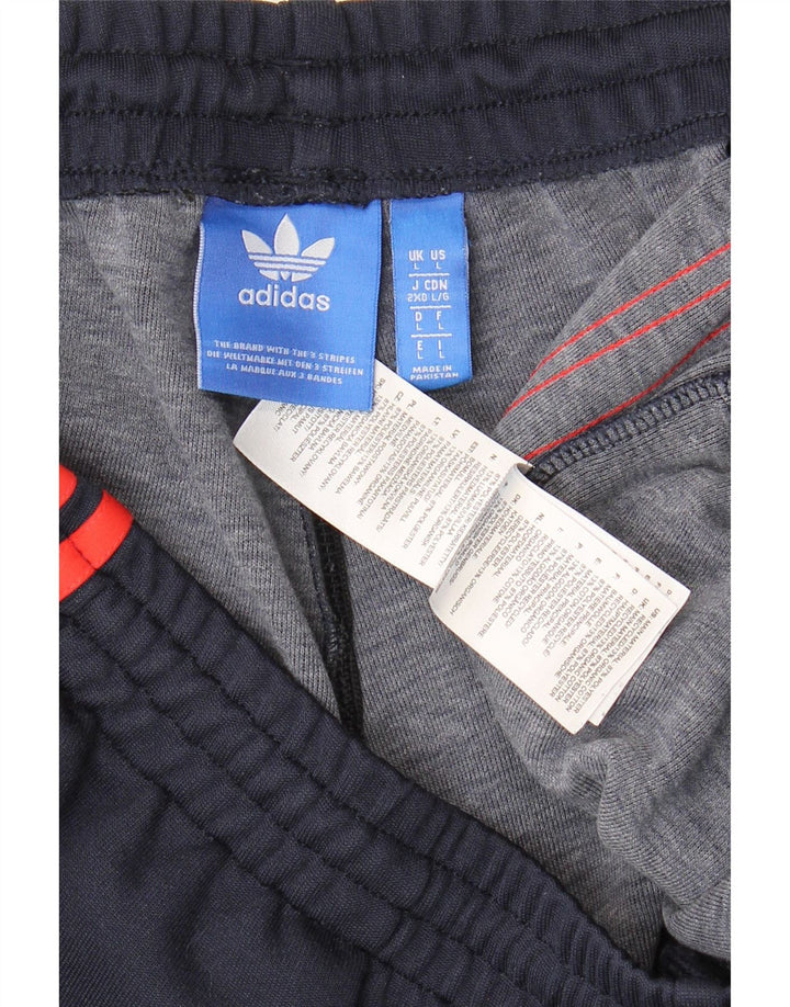 Pantaloni Tuta Adidas da Uomo Joggers Taglia L Blu Navy Poliestere