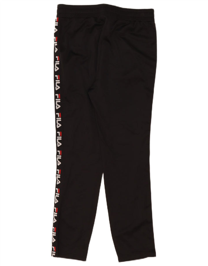 Pantaloni da tuta con grafica Fila da uomo piccoli in poliestere nero