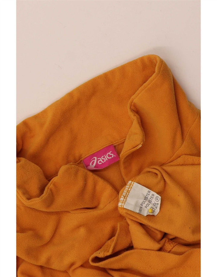 Maglione in pile da donna Asics con collo con zip UK 18 XL Poliestere giallo