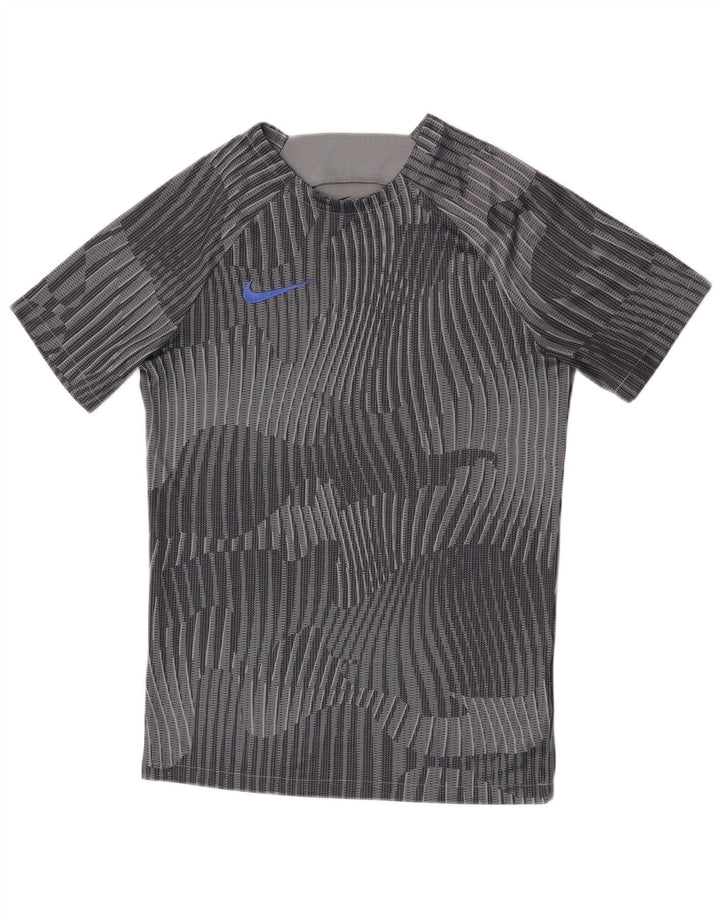 T-shirt grafica Nike Dri Fit da uomo, piccola, in poliestere mimetico grigio