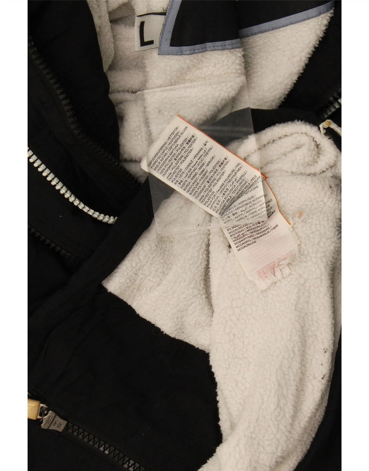 Giacca a vento da donna con cappuccio Superdry UK 16 grande poliestere nero