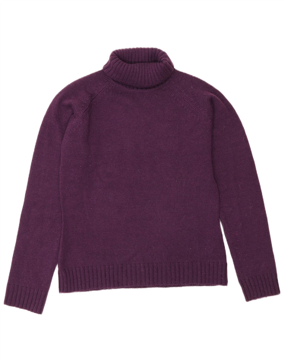 Maglione maglione a collo alto da donna Zara UK 14 grande viola poliacrilico