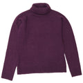 Maglione maglione a collo alto da donna Zara UK 14 grande viola poliacrilico