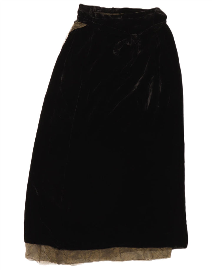 Gonna lunga da donna Aspesi IT 42 Media W26 Viscosa Paisley nera
