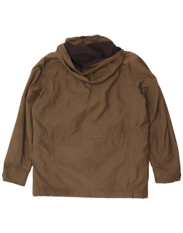 Giacca a vento con cappuccio da uomo Marks & Spencer UK 40 grande cotone kaki
