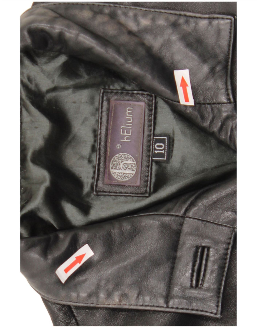 Cappotto in pelle da donna Helium UK 10 piccolo nero