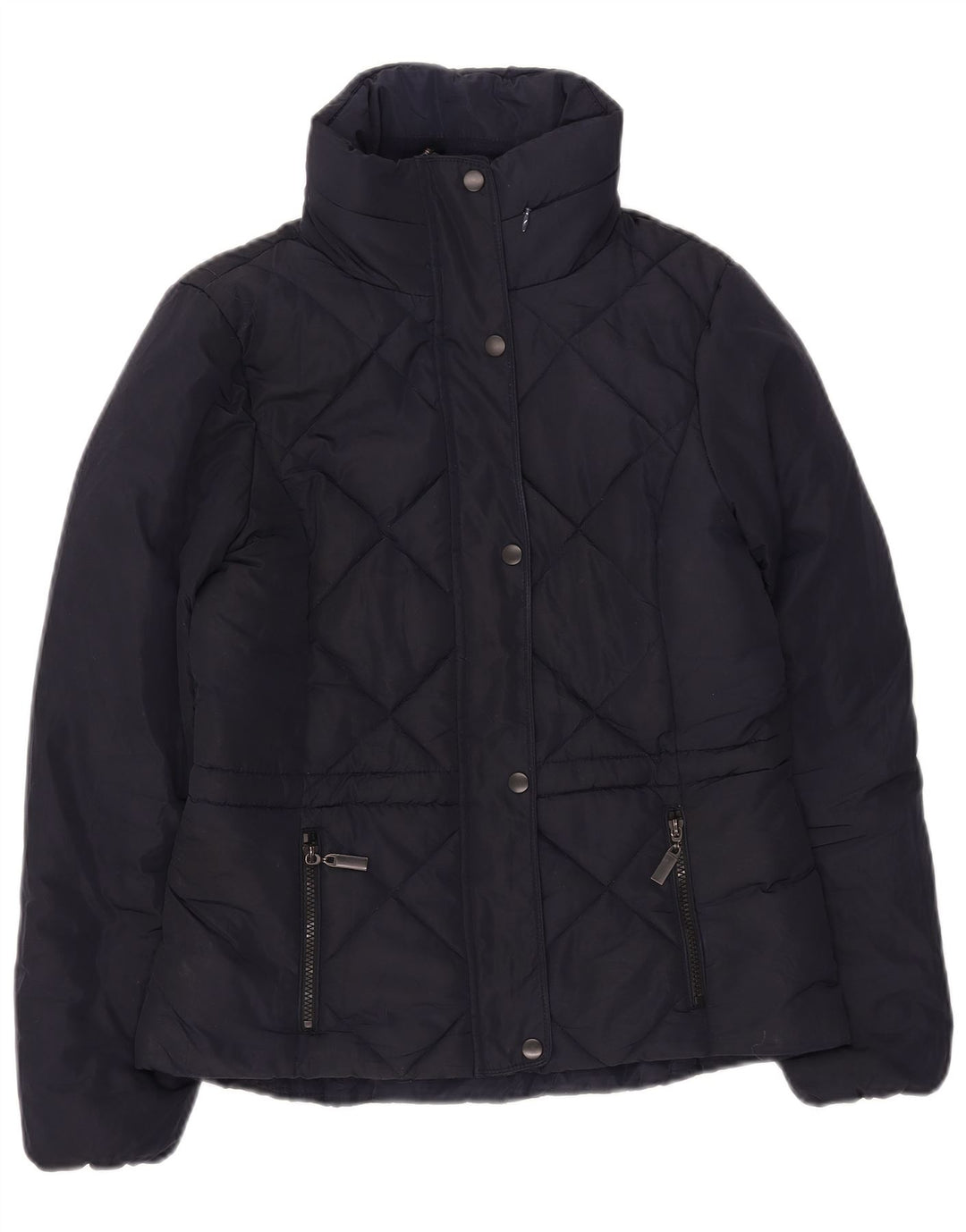 Giacca imbottita trapuntata da donna Marks & Spencer UK 10 piccola blu navy
