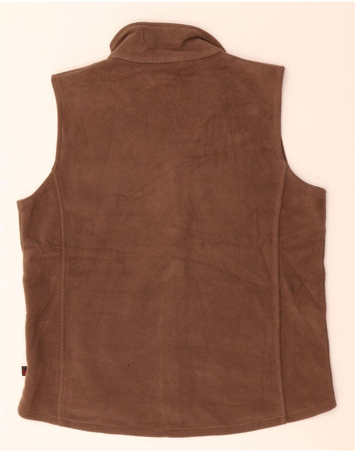 Gilet in pile da donna WOOLRICH UK 14 Poliestere marrone medio