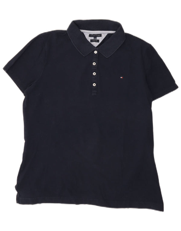 Polo da donna Tommy Hilfiger vestibilità classica UK 18 XL cotone blu navy