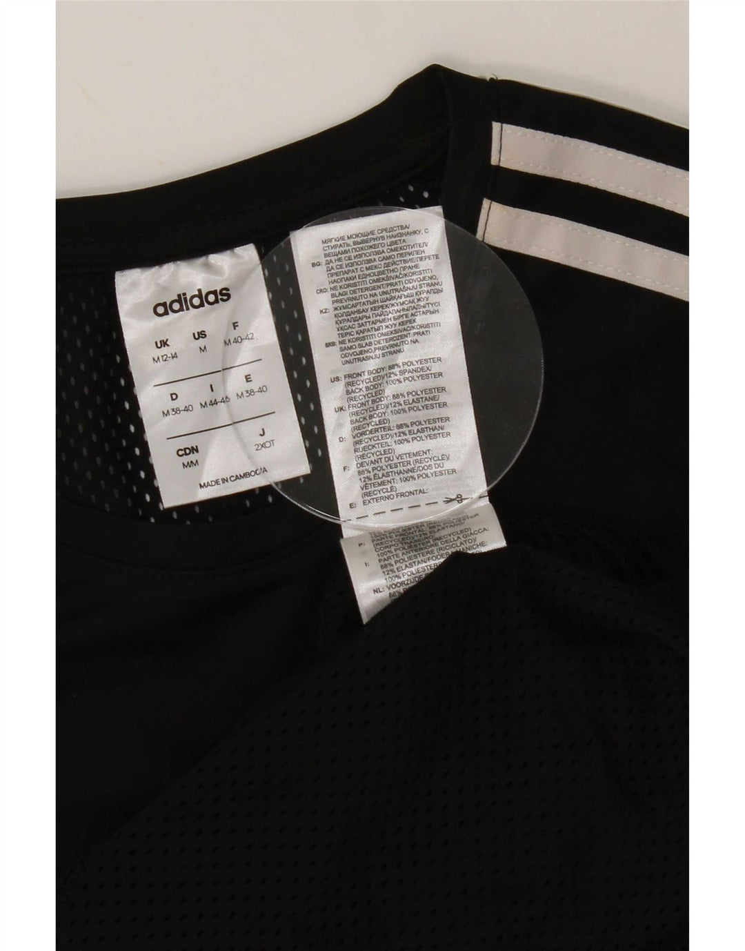 T-shirt Adidas Climalite da donna Top UK 12/14 poliestere nero medio