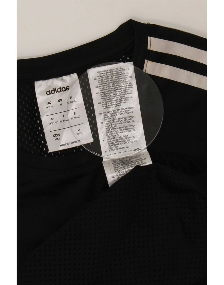 T-shirt Adidas Climalite da donna Top UK 12/14 poliestere nero medio