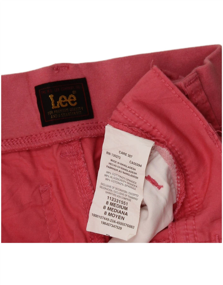 Pantaloncini cargo da donna Lee US 8 medi W28 cotone rosa
