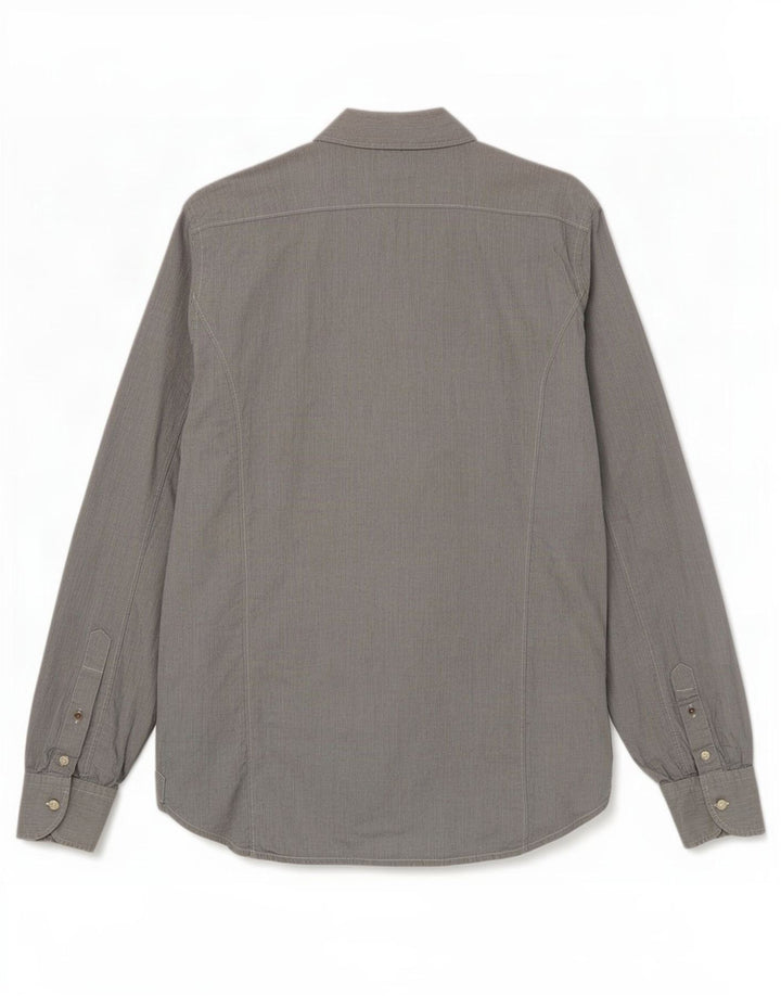 Camicia Uomo Replay Cotone Gessato Grigio Medio