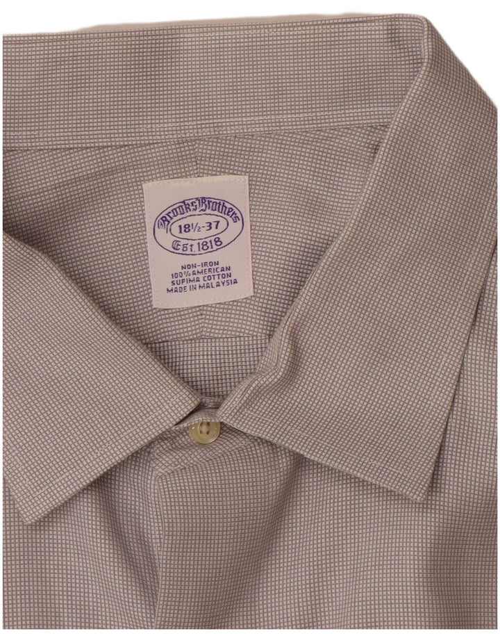 Camicia da uomo Brooks Brothers taglia 18 1/2 2XL cotone grigio