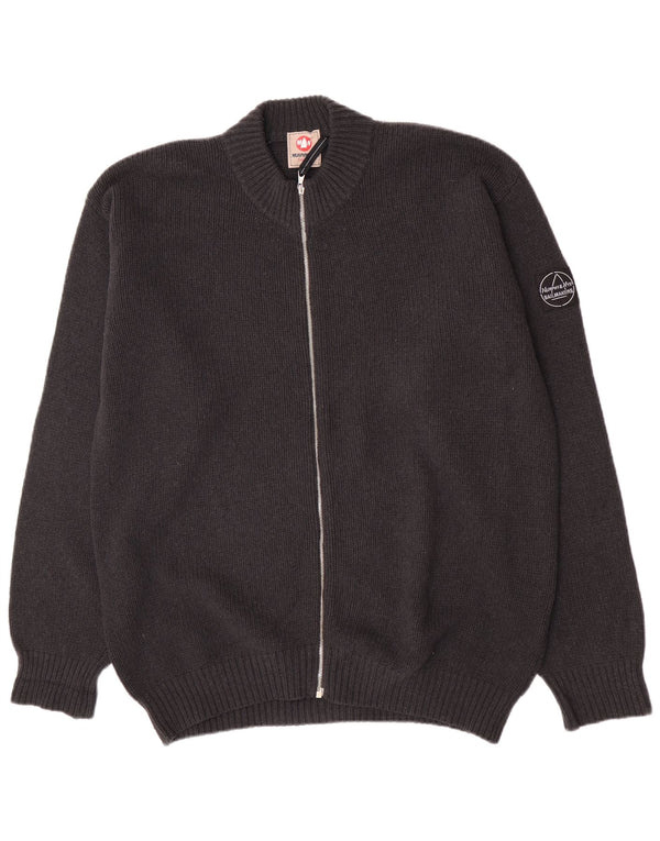 Maglione cardigan da uomo Murphy & Nye XL in lana grigia
