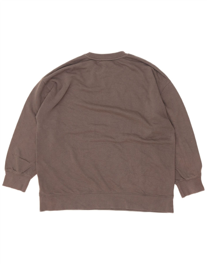 Felpa oversize da donna Zara UK 16 grande cotone grigio