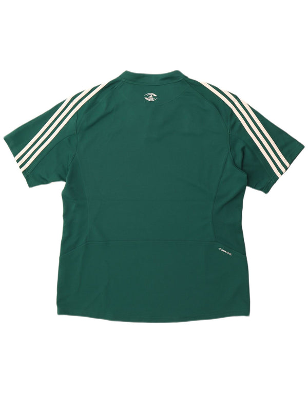T-shirt Adidas Climacool da uomo Top 2XL poliestere a righe verdi