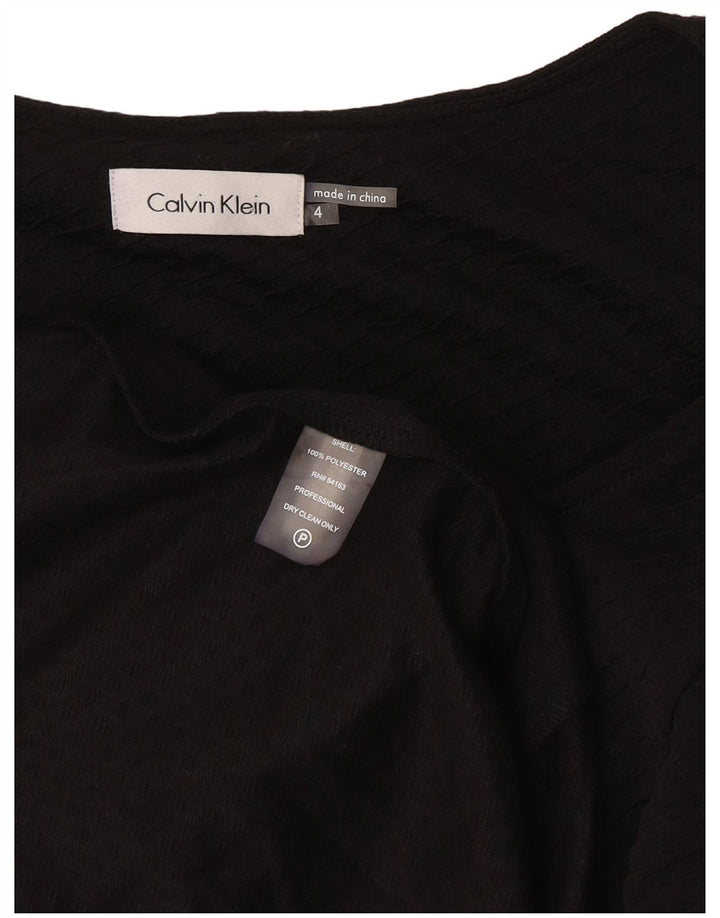 CALVIN KLEIN Abito da donna senza maniche a trapezio US 4 Small Poliestere nero