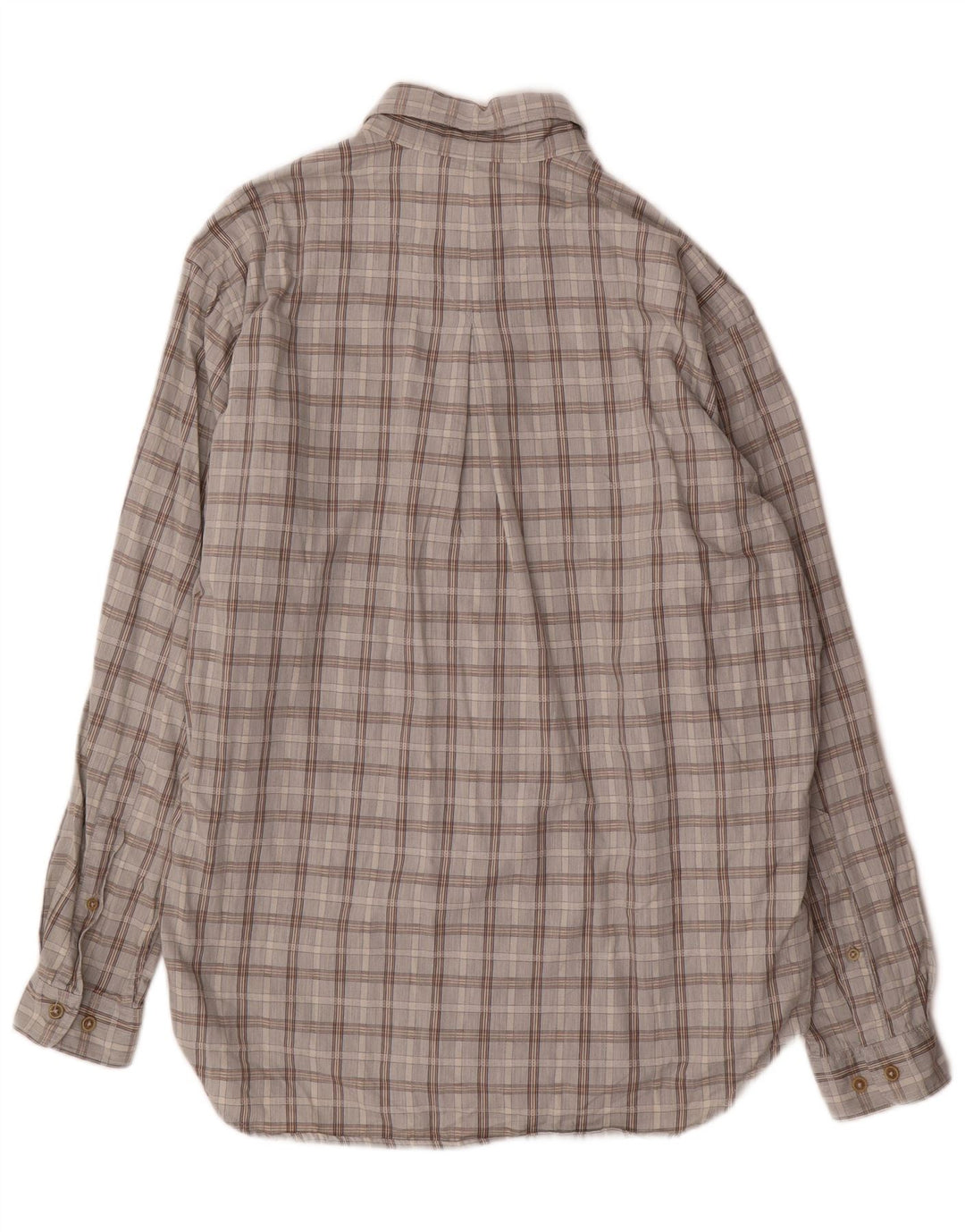 Camicia da uomo Marlboro Classics in cotone a quadri grigi grandi