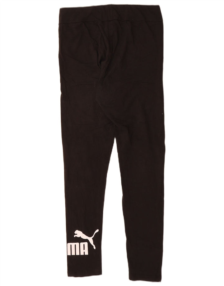 Leggings grafici PUMA da donna UK 14 Large Nero Cotone