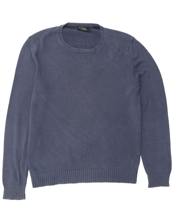 Maglione da uomo HACKETT girocollo in cotone medio blu navy
