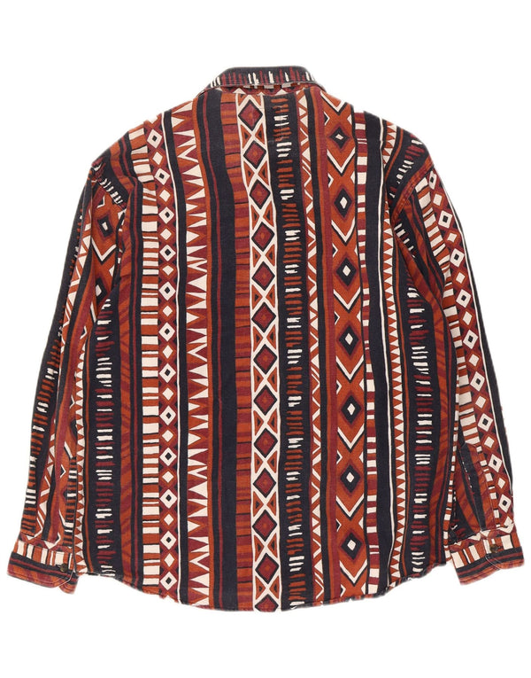 Camicia da uomo Rifle piccola in cotone a righe marroni