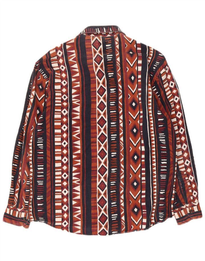 Camicia da uomo Rifle piccola in cotone a righe marroni