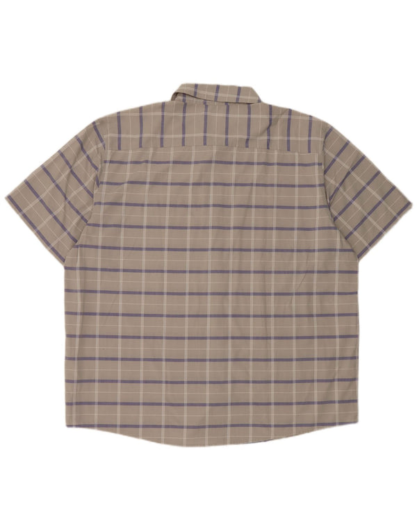 Maglietta a maniche corte da uomo Adidas 2XL Grigia a quadri in poliestere