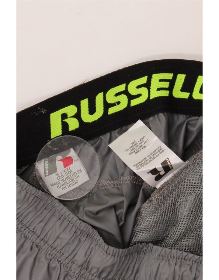 Pantaloni da tuta da uomo RUSSELL ATHLETIC piccoli in poliestere color block grigio