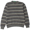 Maglione da uomo girocollo Benetton grigio medio a righe