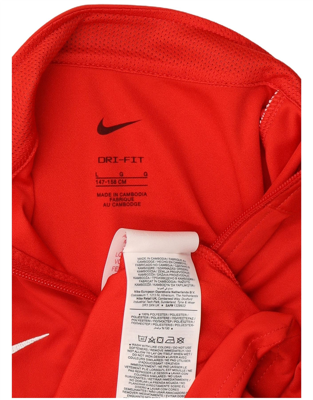Giacca da tuta da ragazzo Nike Dri Fit Top Jacket 12-13 anni Large Rosso Poliestere