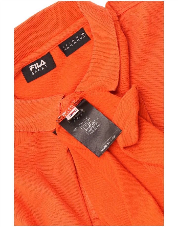 Polo da uomo Fila XL in cotone arancione