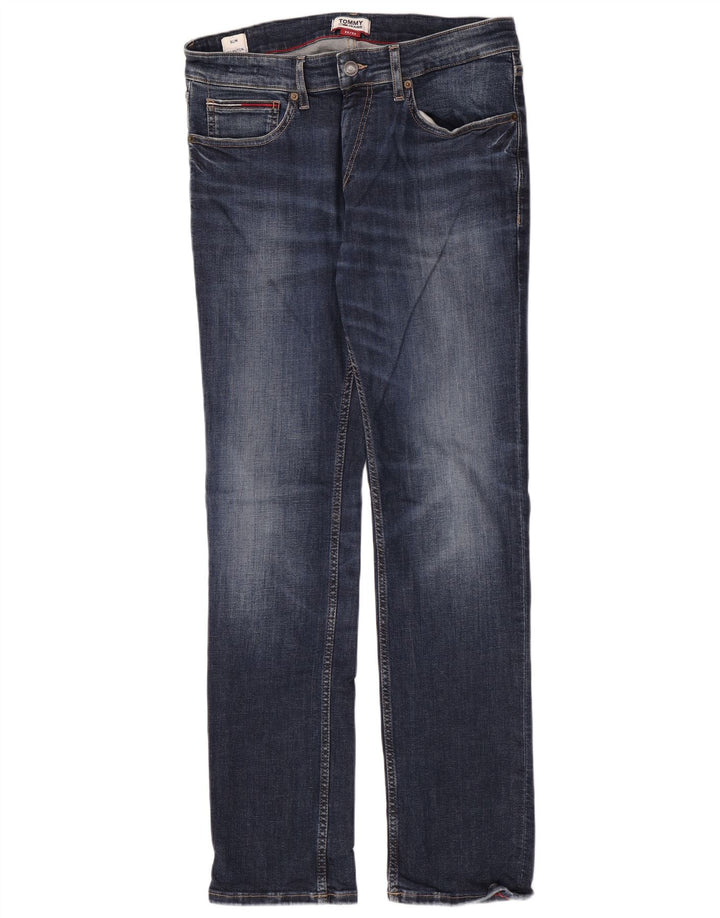 Jeans slim da uomo Tommy Hilfiger W32 L32 cotone blu